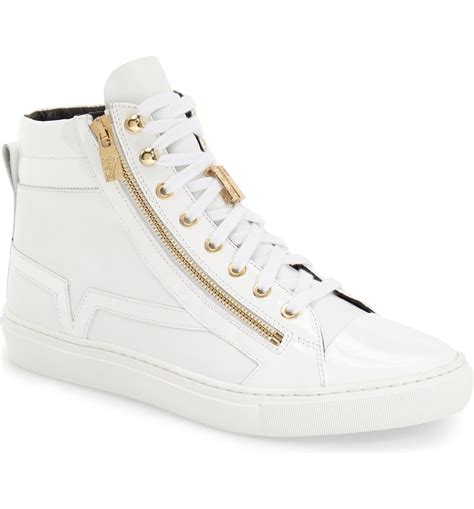 versace sneaker herren weiß|versace zipped high top sneakers.